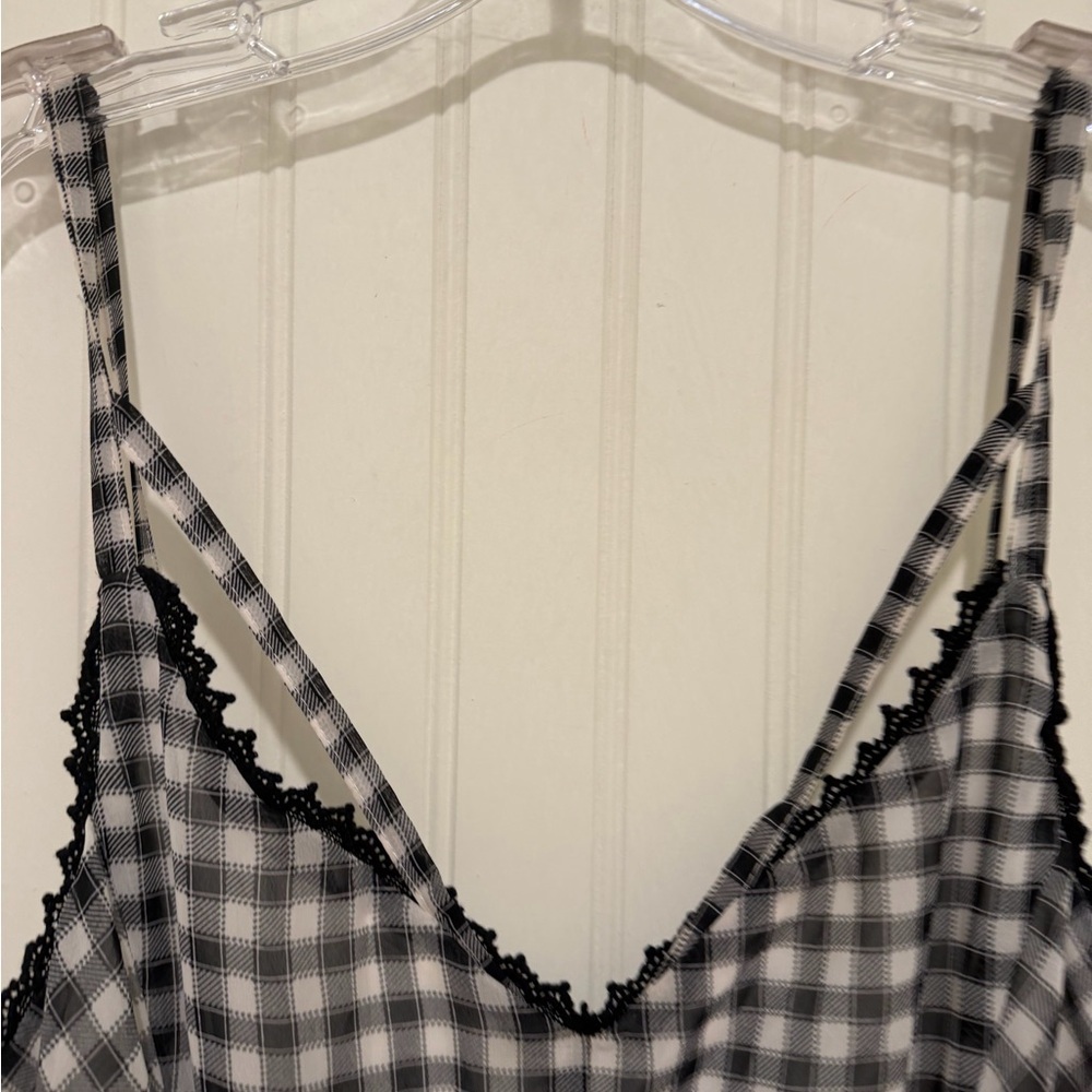 Nikibiki Black and White Lace Detail Dress M Y2K - Picture 5 of 8